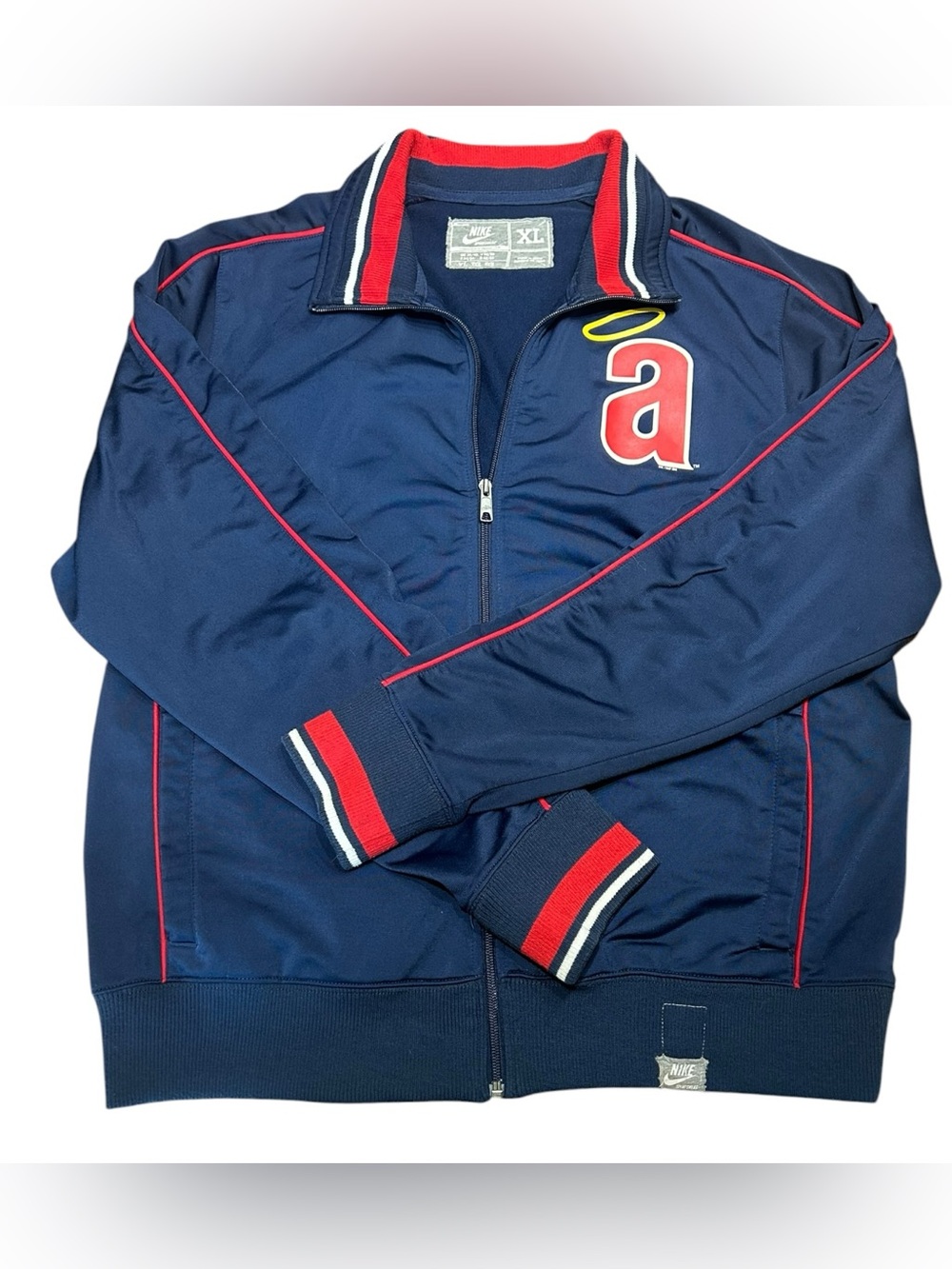 Nike Anaheim Angels Track Jacket XL Navy Red Full Zip MLB 2010
